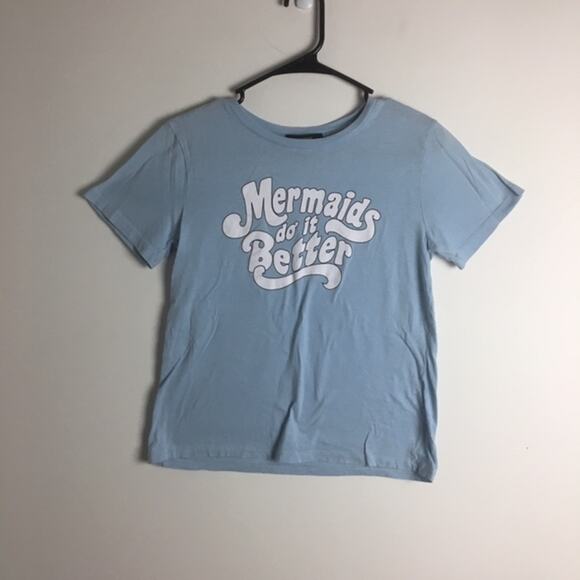 Forever 21 Mermaids Do It Better Tee Medium - Picture 1 of 12